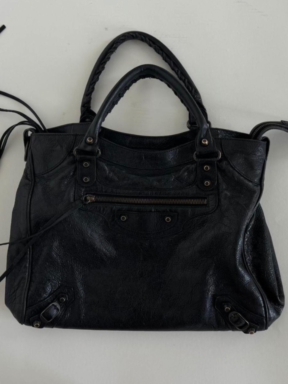 Balenciaga Black Leather Velo bag